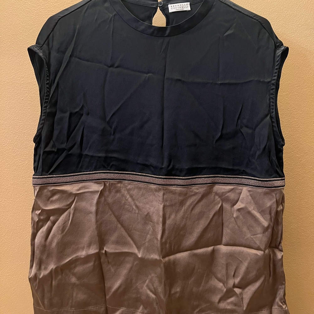 Brunello Cucinelli Silk Satin Top